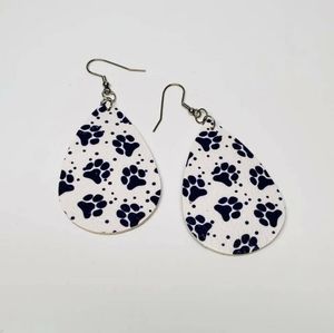 🐾 Paw Print 🐾 Leatherette Earrings